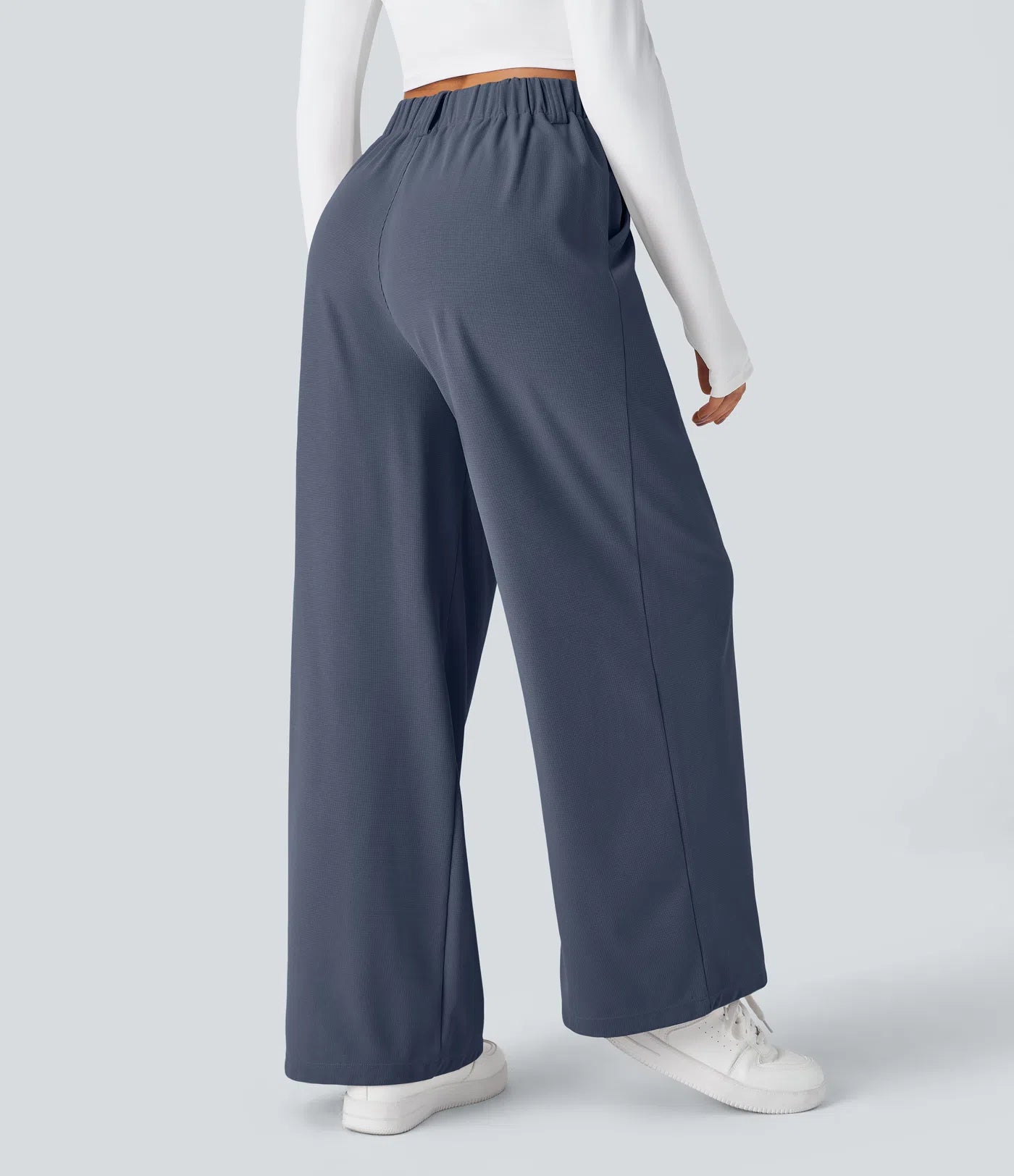 Halara Flex™ High Waisted Pocket Wide Leg Waffle Work Pants