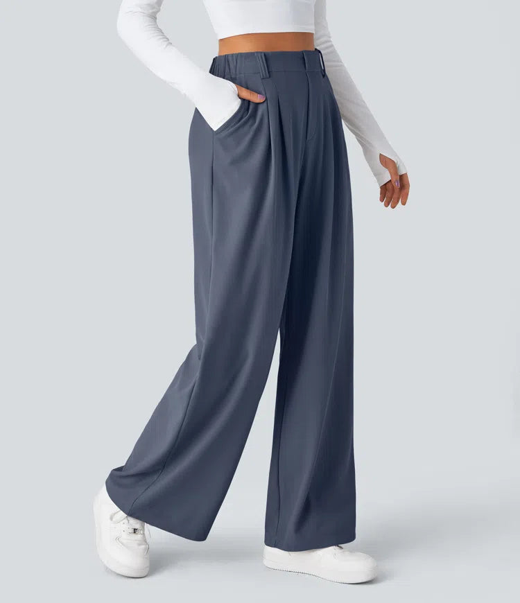 Halara Flex™ High Waisted Pocket Wide Leg Waffle Work Pants