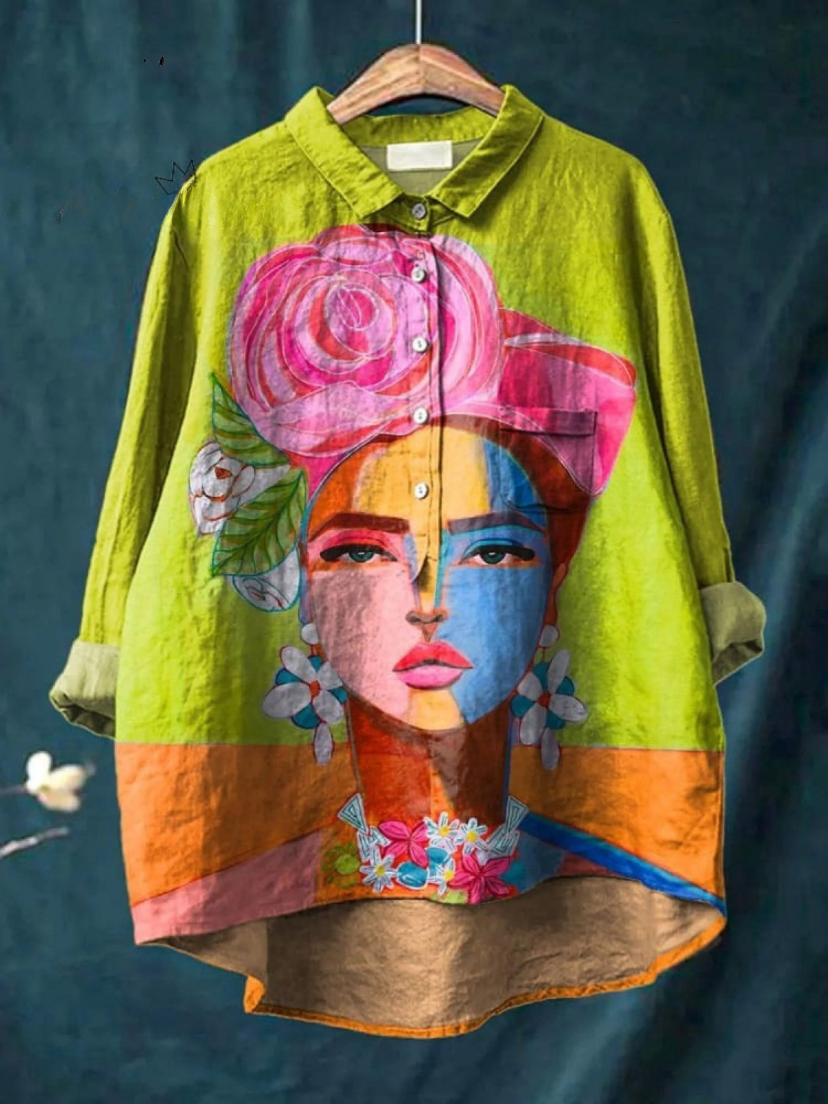 Freda™ | Artistic Portrait Print Shirt