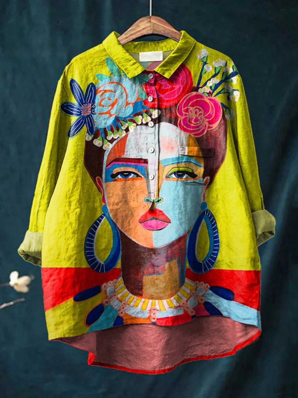 Freda™ | Artistic Portrait Print Shirt