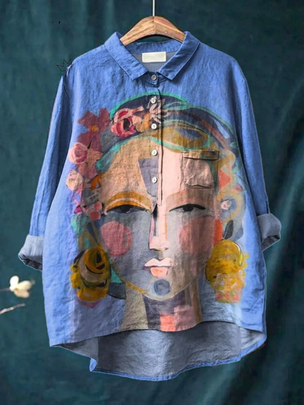Freda™ | Artistic Portrait Print Shirt