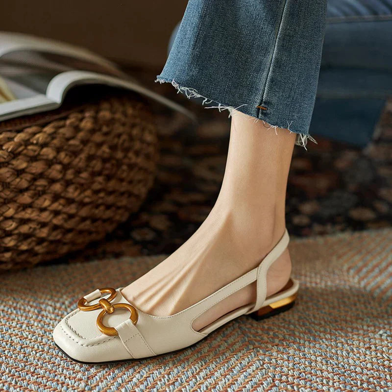 Brenna™ | Orthopedic Leather Buckle Sandals