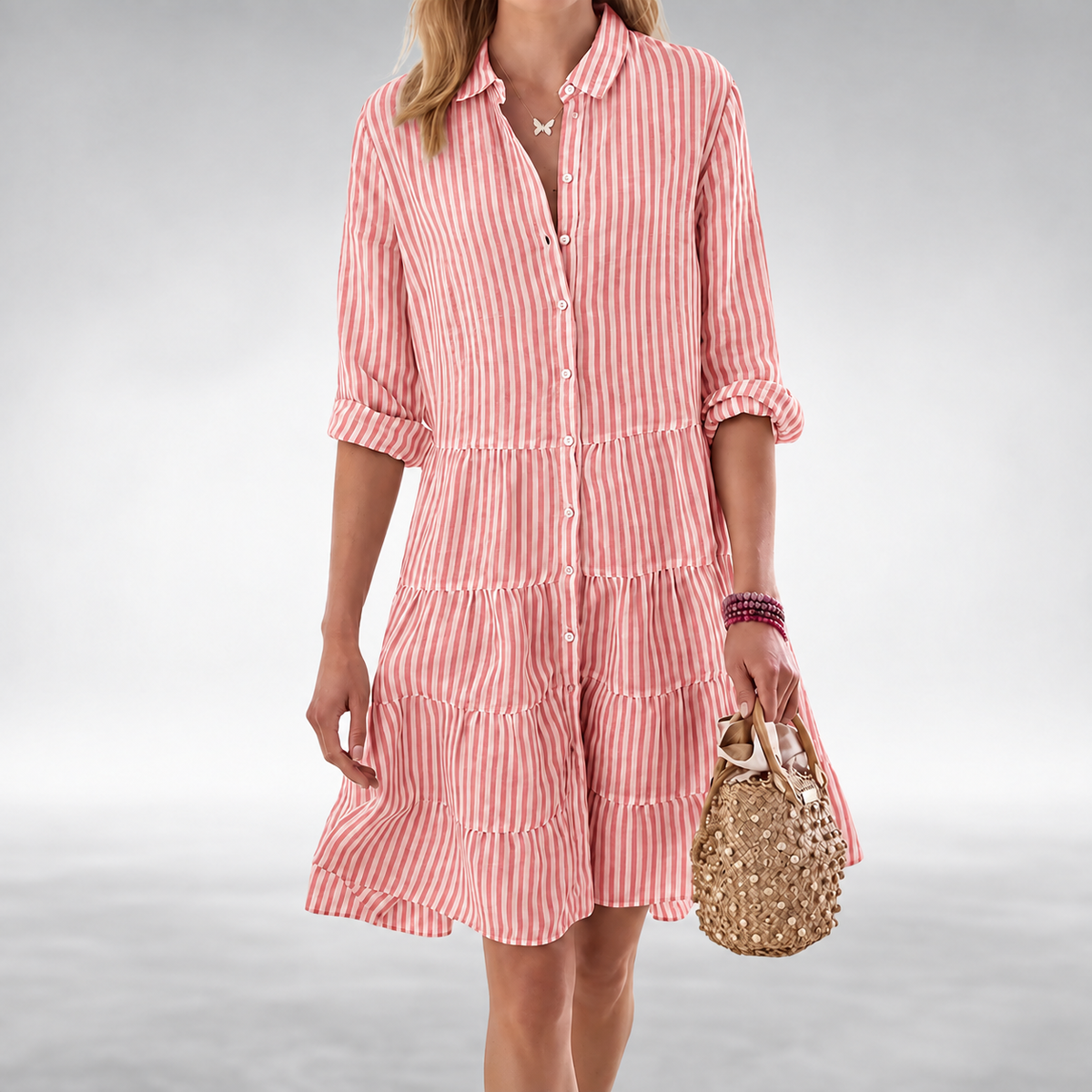 Lydia™ Flattering Button Dress