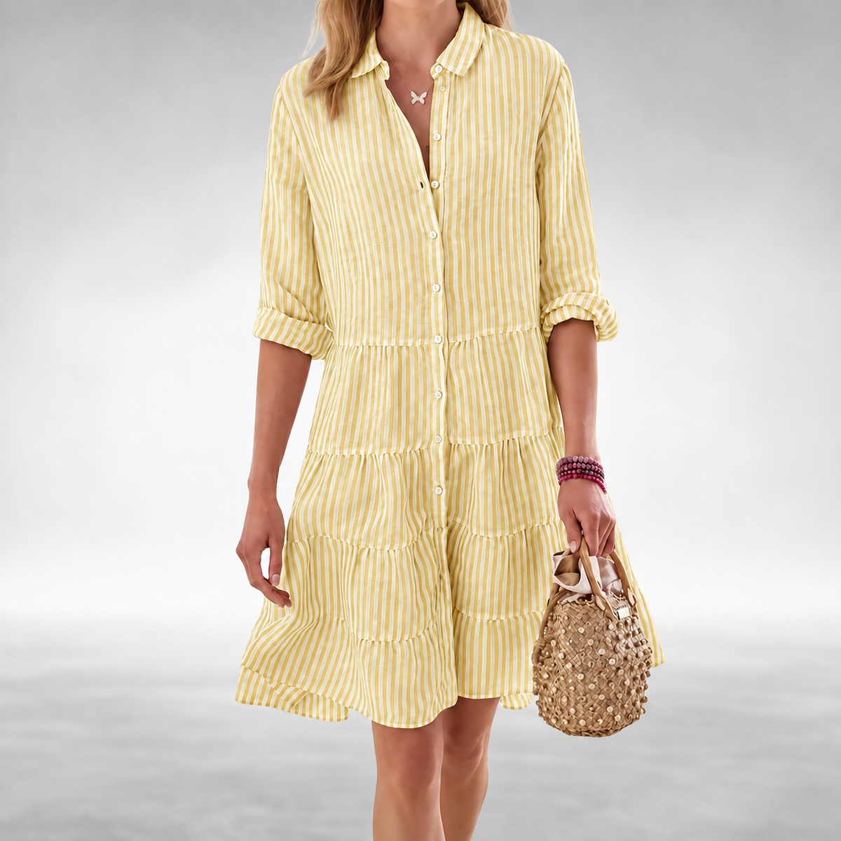 Lydia™ Flattering Button Dress