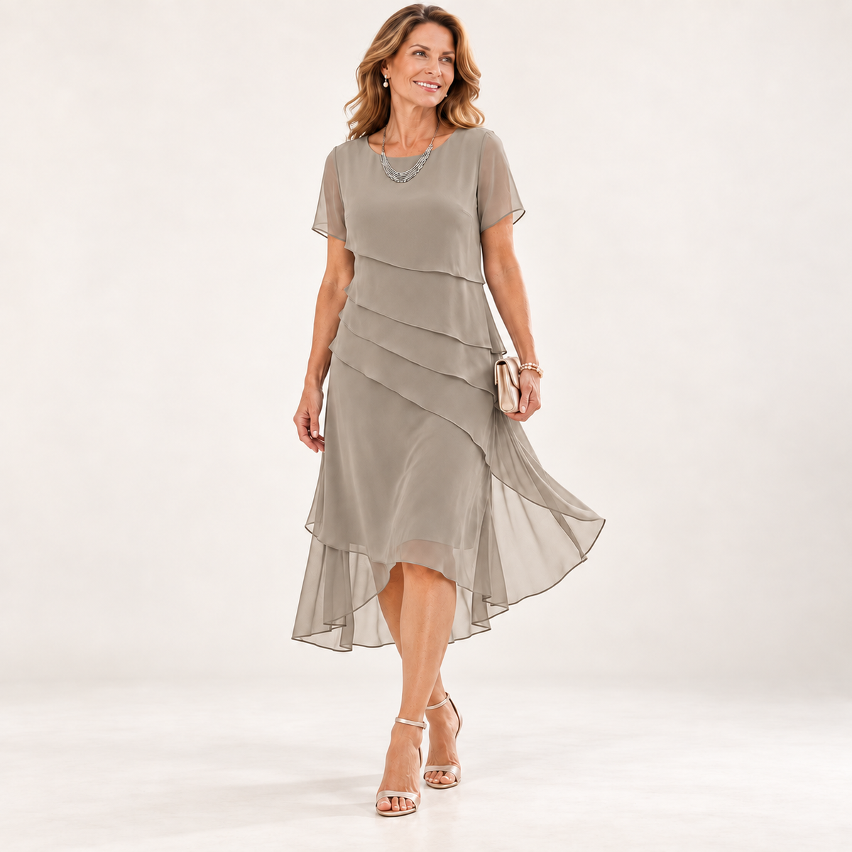 Carol | Chiffon Midi Dress