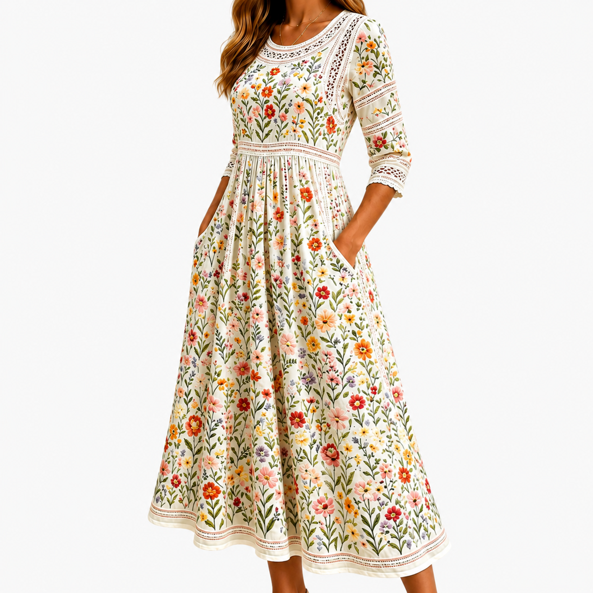 English Garden Charm | Midi Dress