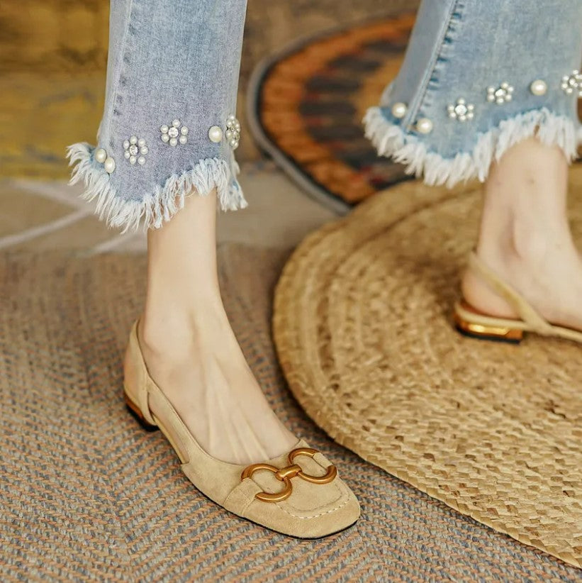 Brenna™ | Orthopedic Leather Buckle Sandals