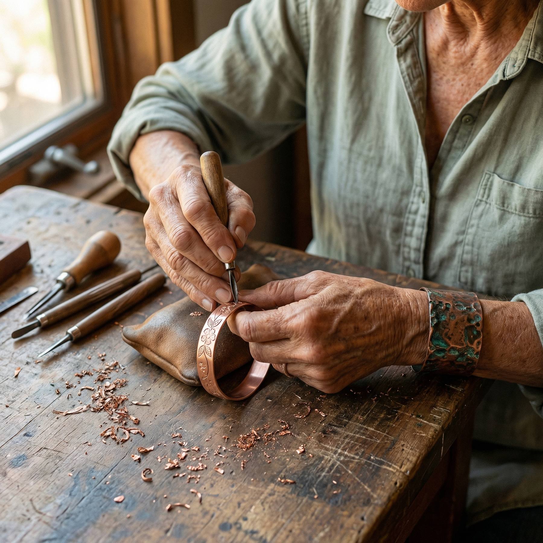 Amelia's Bloom Copper Bracelet