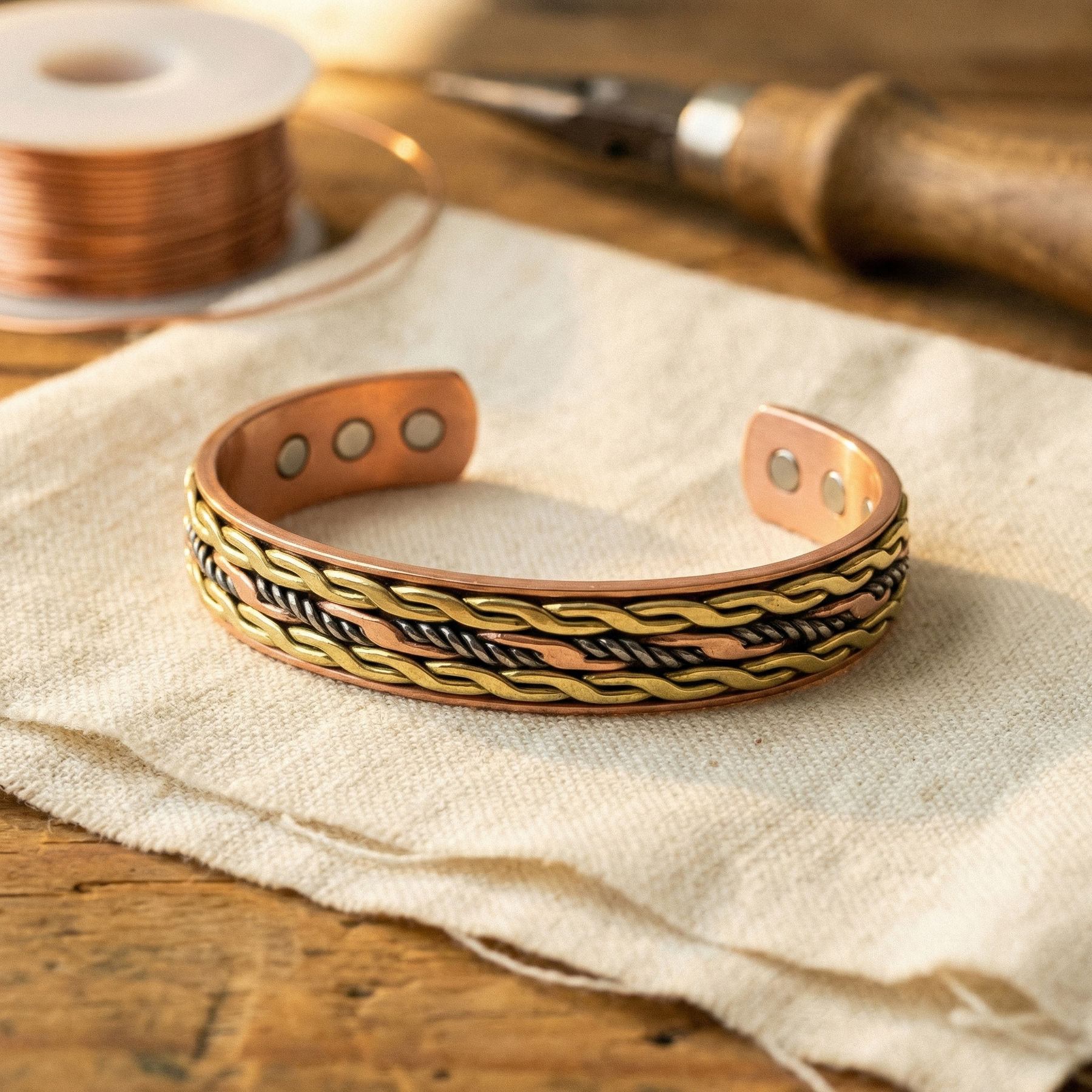 Amelia's Weave Copper Bracelet