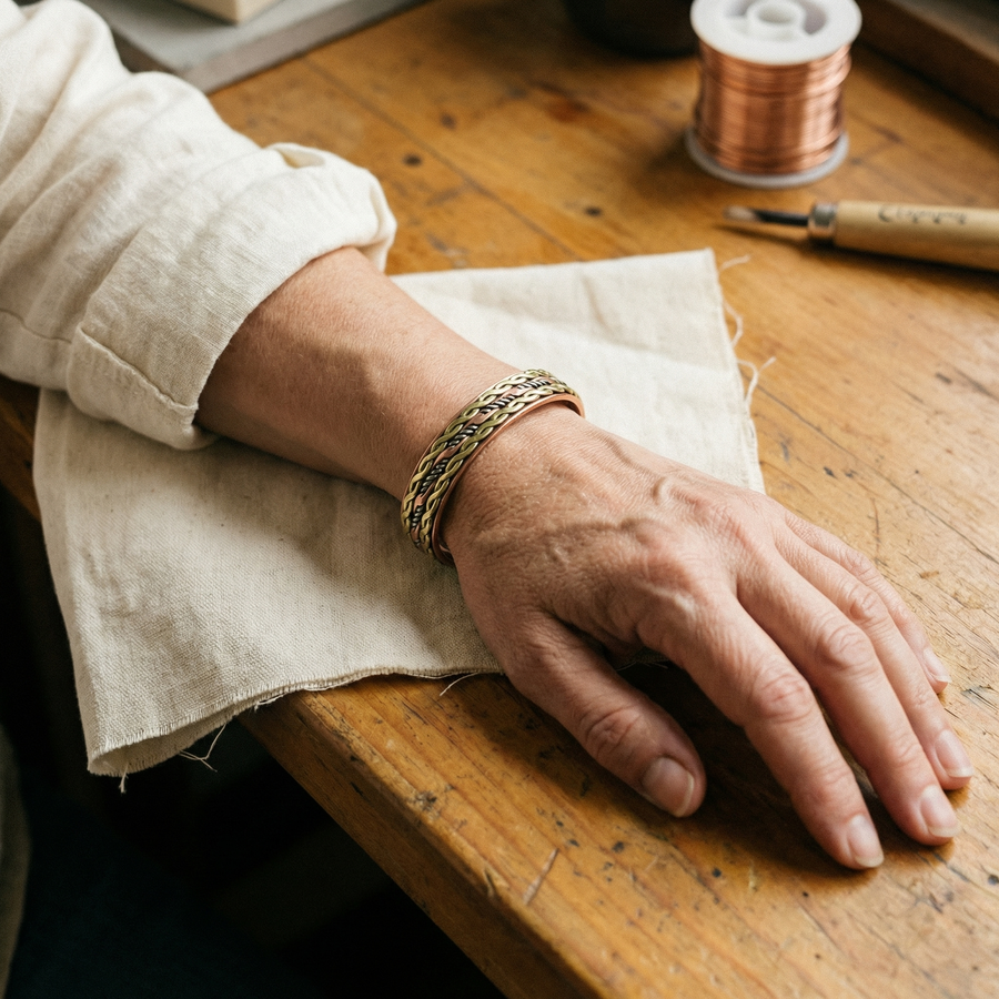 Amelia's Weave Copper Bracelet