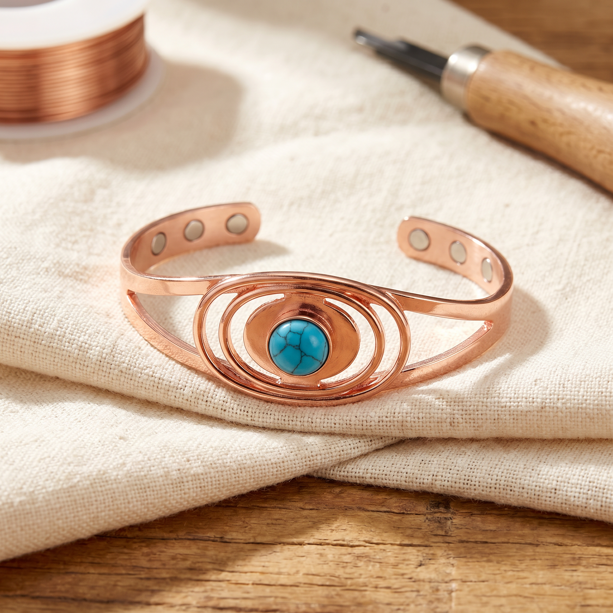 Amelia's Sedge Copper Bracelet